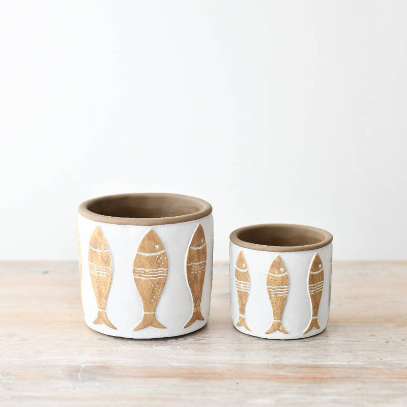 White Fish Planter Pots & Planters Gainsborough Giftware x Portland Living
