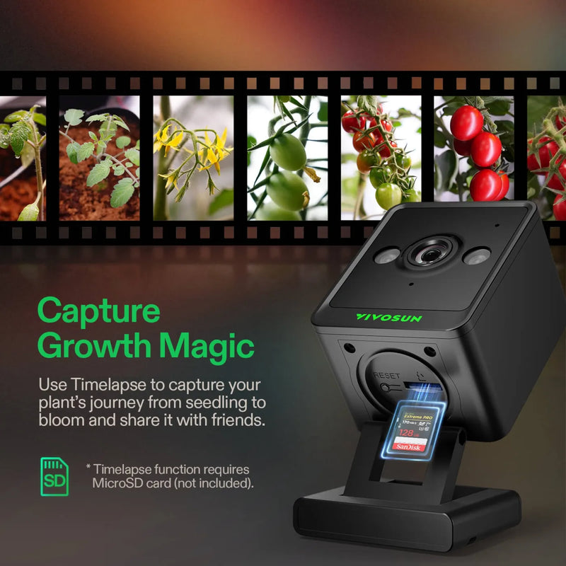 VIVOSUN GrowCam C4, 2k QHD Wifi Camera Sensors & Controllers Vivosun