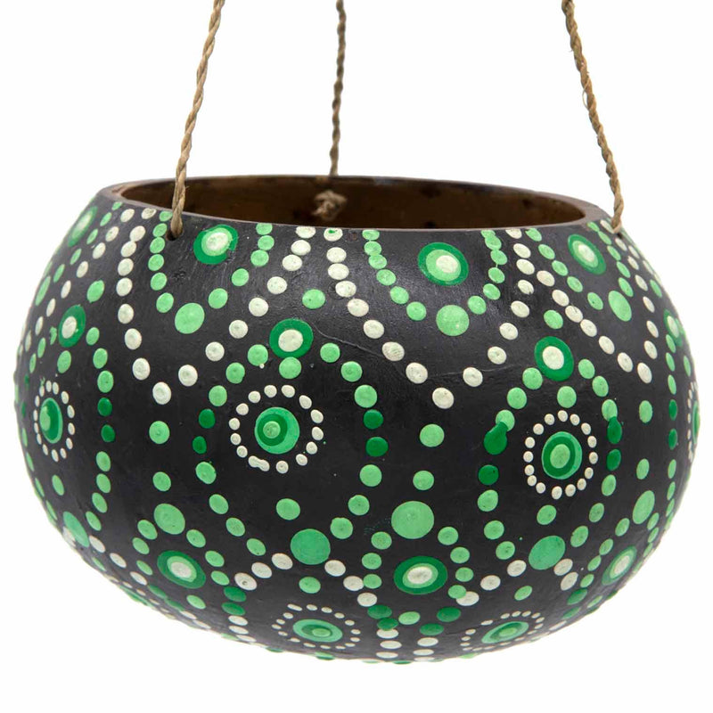 Dot Painted Coconut Plant Hanger Plant Hangers Siesta