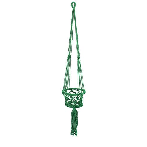 Bright Macrame Plant Hanger: Blue Plant Hangers Siesta