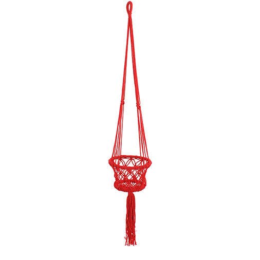 Bright Macrame Plant Hanger: Blue Plant Hangers Siesta