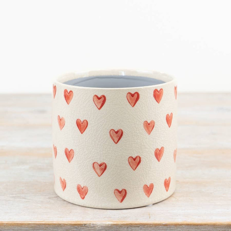 Heart Pattern Planter Pots & Planters Gainsborough Giftware x Portland Living