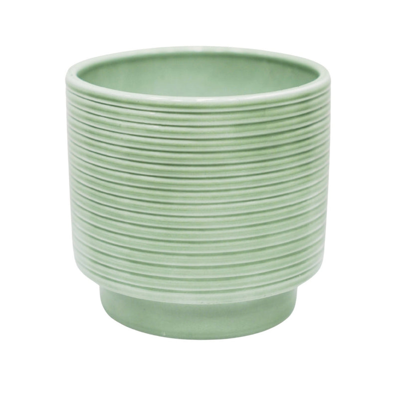 Berlin Green Ripple Pot Pots & Planters Ivyline