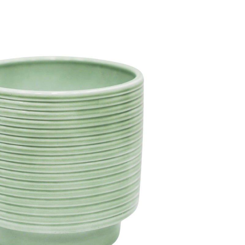 Berlin Green Ripple Pot Pots & Planters Ivyline