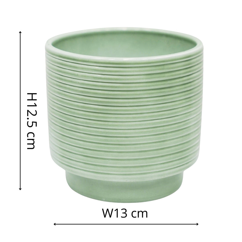 Berlin Green Ripple Pot Pots & Planters Ivyline