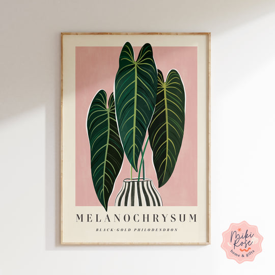Philodendron Melanochrysum Art Print Prints MikiRoseHome