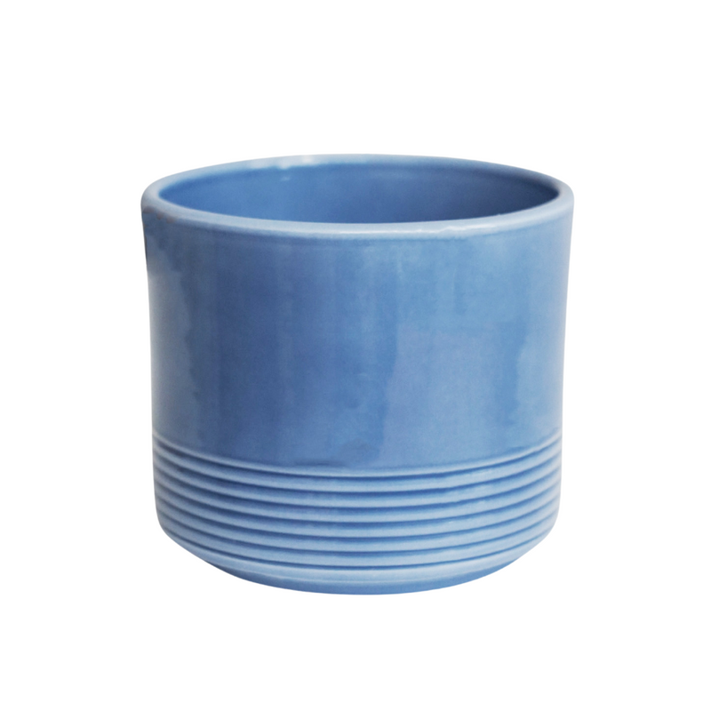 Munich Blue Gloss Pot Pots & Planters Ivyline