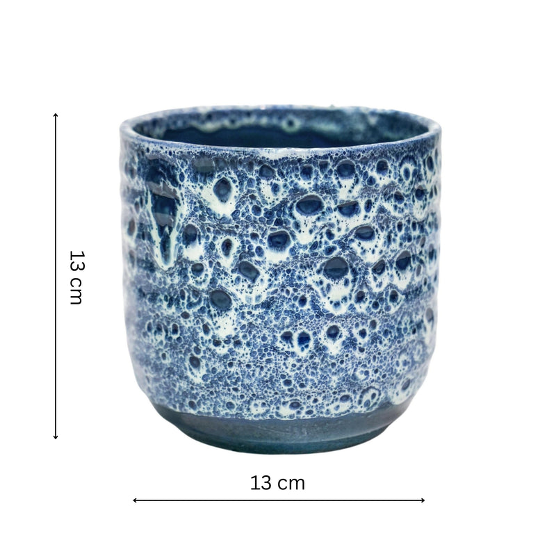 Sapphire Reactive Glaze Pot Pots & Planters Ivyline