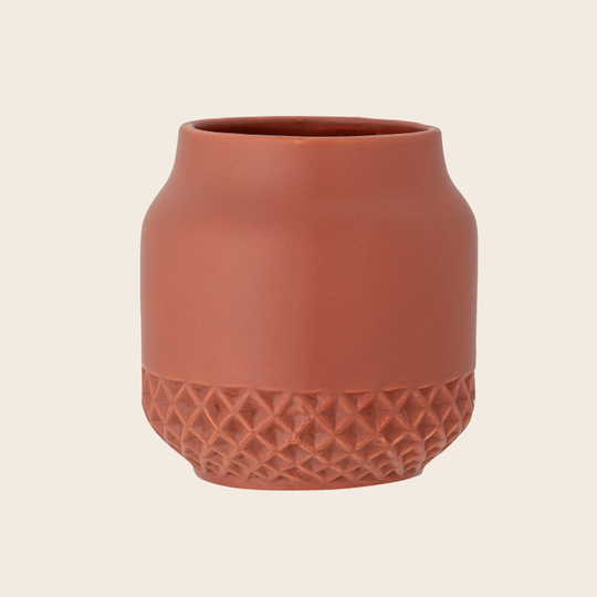 Holden Warm Brown Stoneware Pot Pots & Planters Bloomingville