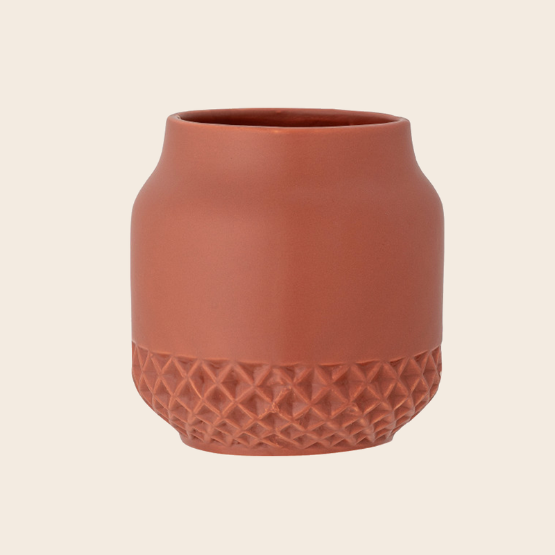 Holden Warm Brown Stoneware Pot Pots & Planters Bloomingville