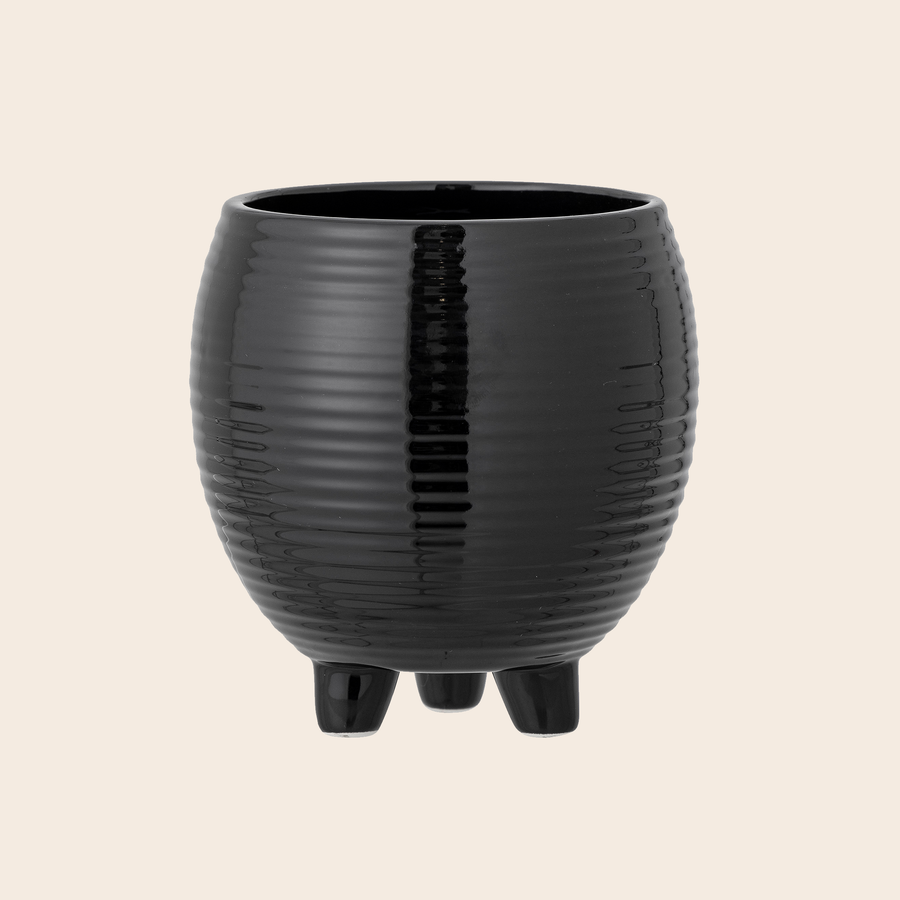 Arnel Black Pot by Bloomingville - GROW TROPICALS