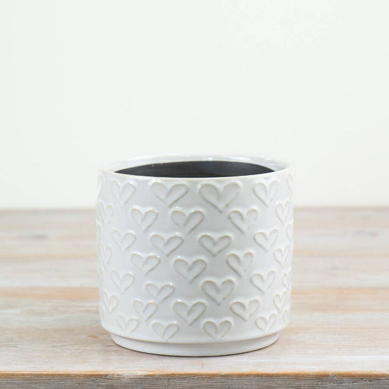 White Heart Planter 14cm Pots & Planters Gainsborough Giftware x Portland Living