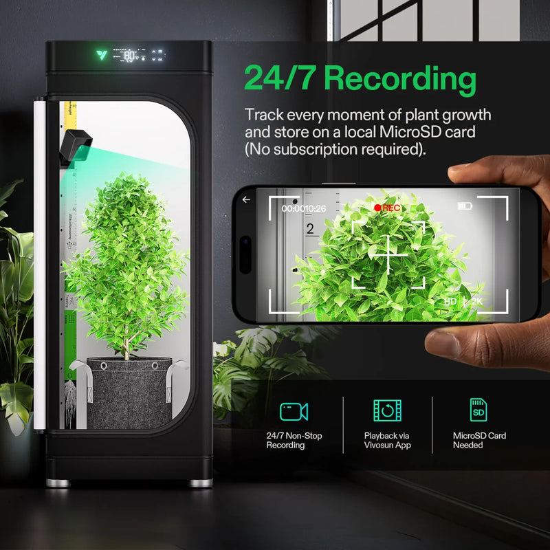 VIVOSUN GrowCam C4, 2k QHD Wifi Camera Sensors & Controllers Vivosun