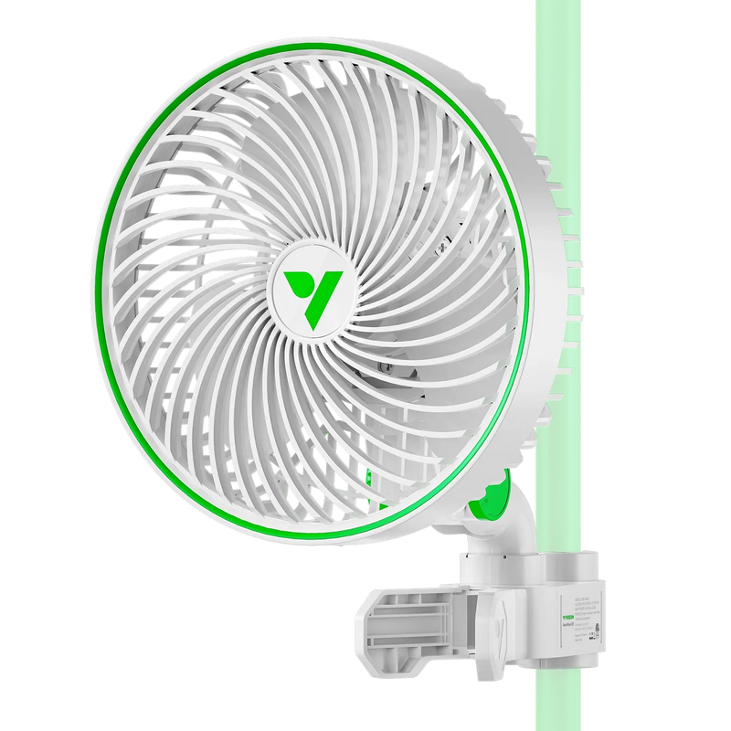 VIVOSUN AeroWave Clip-On Fans — White / 6" Oscillating Fan
