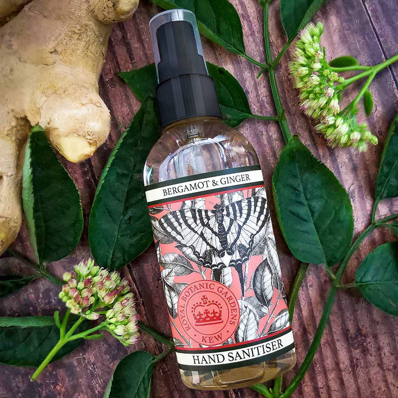 Kew Gardens Bergamot and Ginger Hand Sanitiser Gifts The English Soap Company