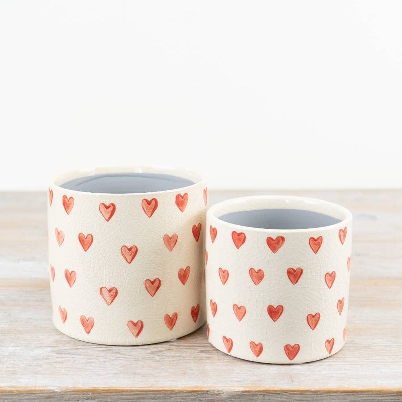 Heart Pattern Planter Pots & Planters Gainsborough Giftware x Portland Living