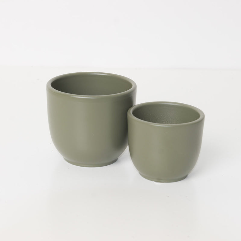 Tusca Green Ceramic Pot Pots & Planters GrowTropicals