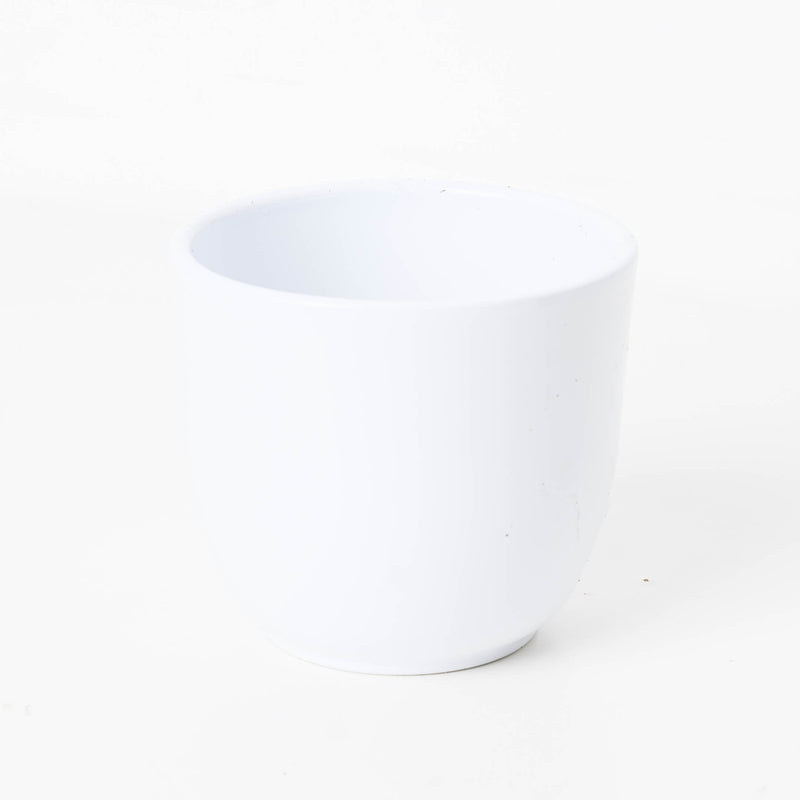 Tusca White Ceramic Pot — 6cm / White Gloss