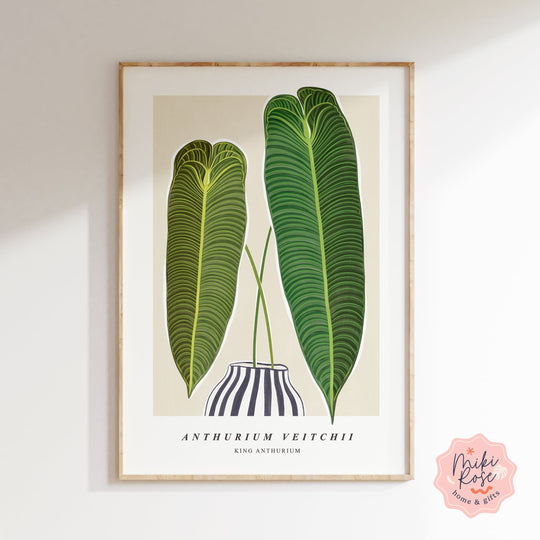 Anthurium Veitchii Art Print Prints MikiRoseHome