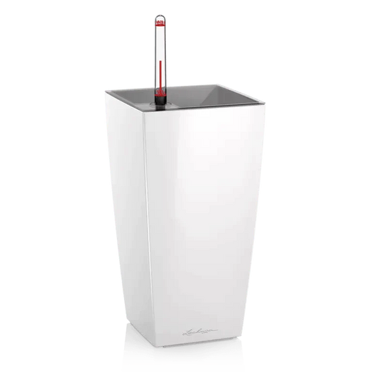 Lechuza MAXI CUBI Self Watering Plant Pot White High Gloss Maxi Cubi Pots & Planters Lechuza
