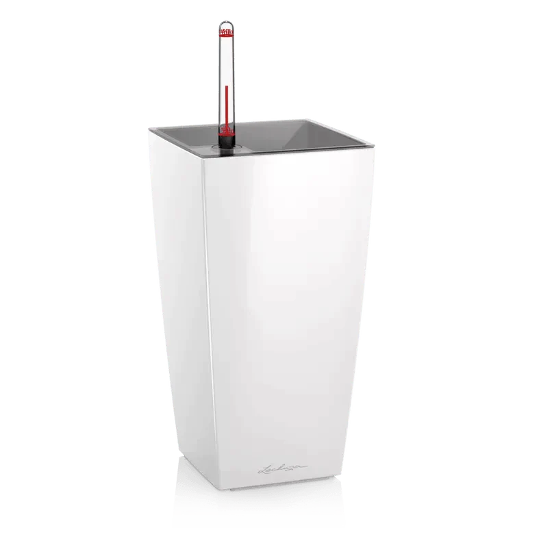 Lechuza MAXI CUBI Self Watering Plant Pot — White High Gloss / Maxi Cubi