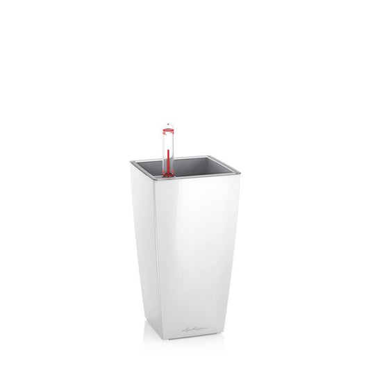 Lechuza MINI CUBI Self Watering Plant Pot White High Gloss Mini Cubi Pots & Planters Lechuza