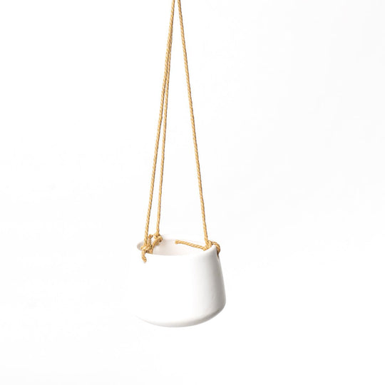 Mini Ceramic hanging pots White Pots & Planters GrowTropicals