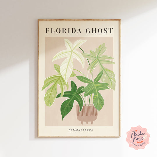 Philodendron Florida Ghost Art Print Prints MikiRoseHome