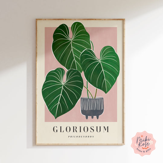 Philodendron Gloriosum Art Print Prints MikiRoseHome
