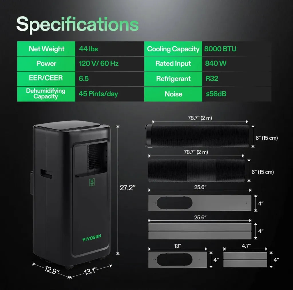 VIVOSUN AeroLUSH C08 AirConditioner Environment Control Vivosun