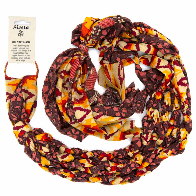 Recycled Sari Plant Hanger Large Plant Hangers Siesta
