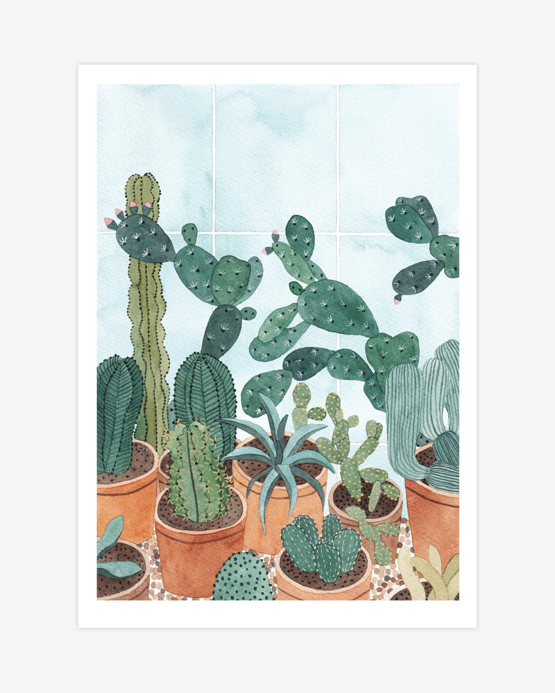 Cacti Scene A4 Print Gifts Katrina Sophia