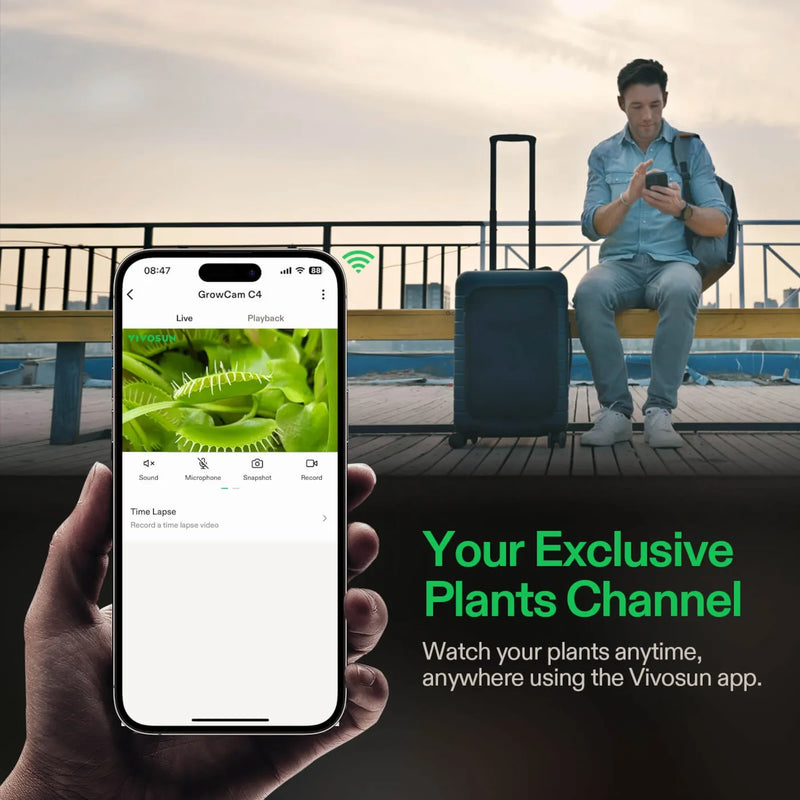 VIVOSUN GrowCam C4, 2k QHD Wifi Camera — GrowCam C4