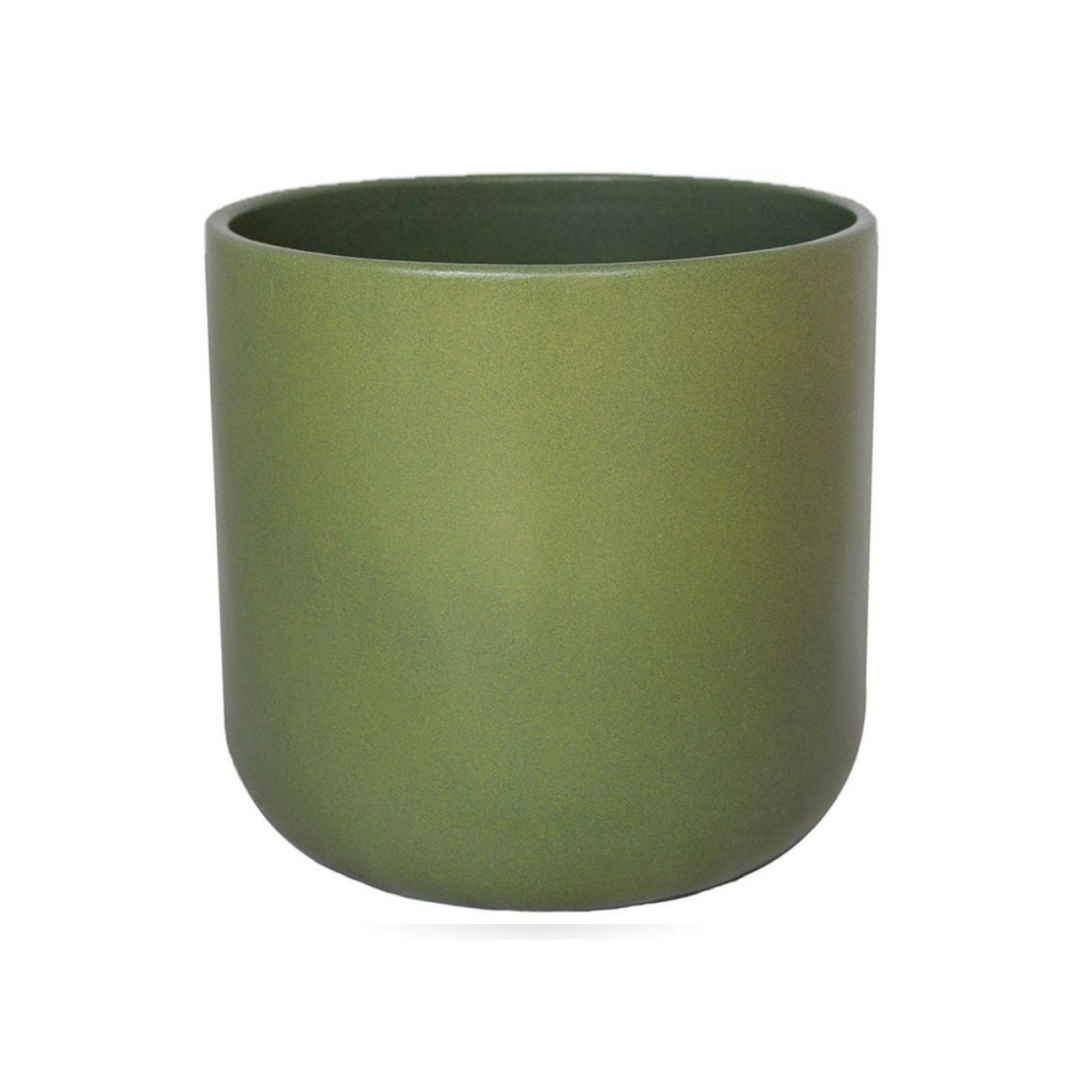 olive green plant pot Lisbon Olive Green Plant Pot | Pots & Planters