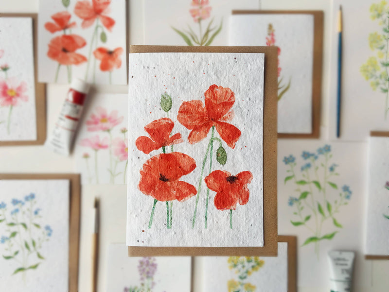 Poppies | Wildflower Seed Plantable Card — Default Title