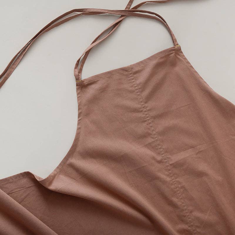 Gohobi Korean Cotton-Linen Adjustable Apron: Olive Green Gohobi （We cover import duties）