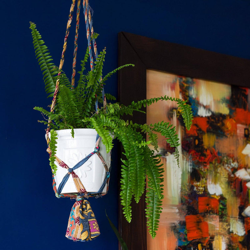 Recycled Sari Plant Hanger Small Plant Hangers Siesta