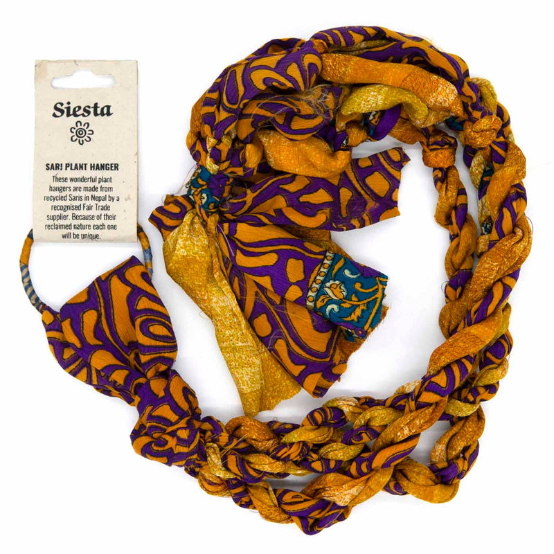 Recycled Sari Plant Hanger Small Plant Hangers Siesta