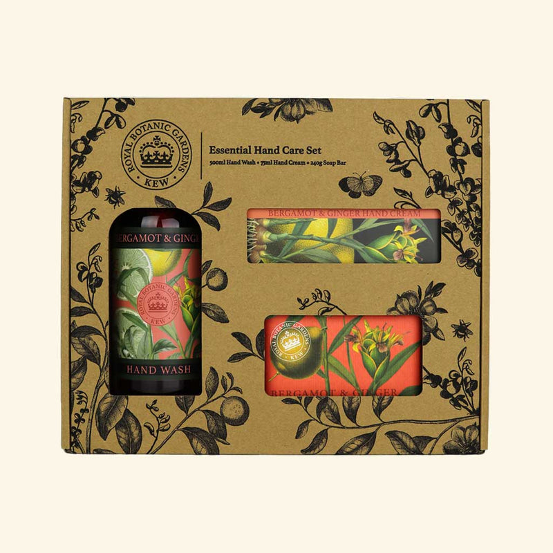 Kew Gardens Bergamot and Ginger Essential Hand Care Gift Box Gifts The English Soap Company