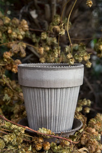Bergs Potter Simona Pot Grey with Saucer