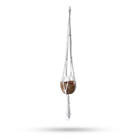 Classic Natural Macrame Pot Holder - Medium