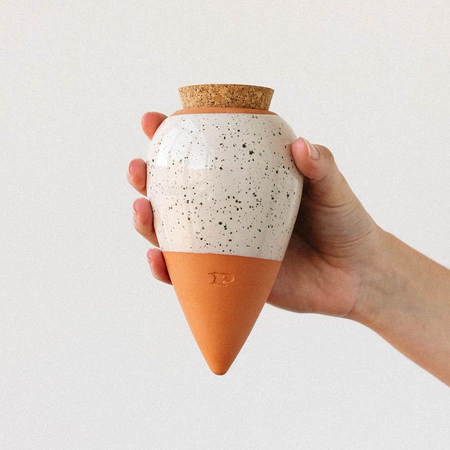 Pepin Self Watering Olla Speckled White Speckled White Gardening Tools Pepin