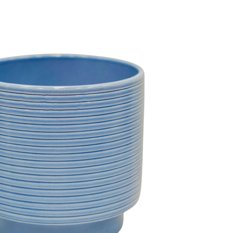 Berlin Blue Ripple Pot Pots & Planters Ivyline