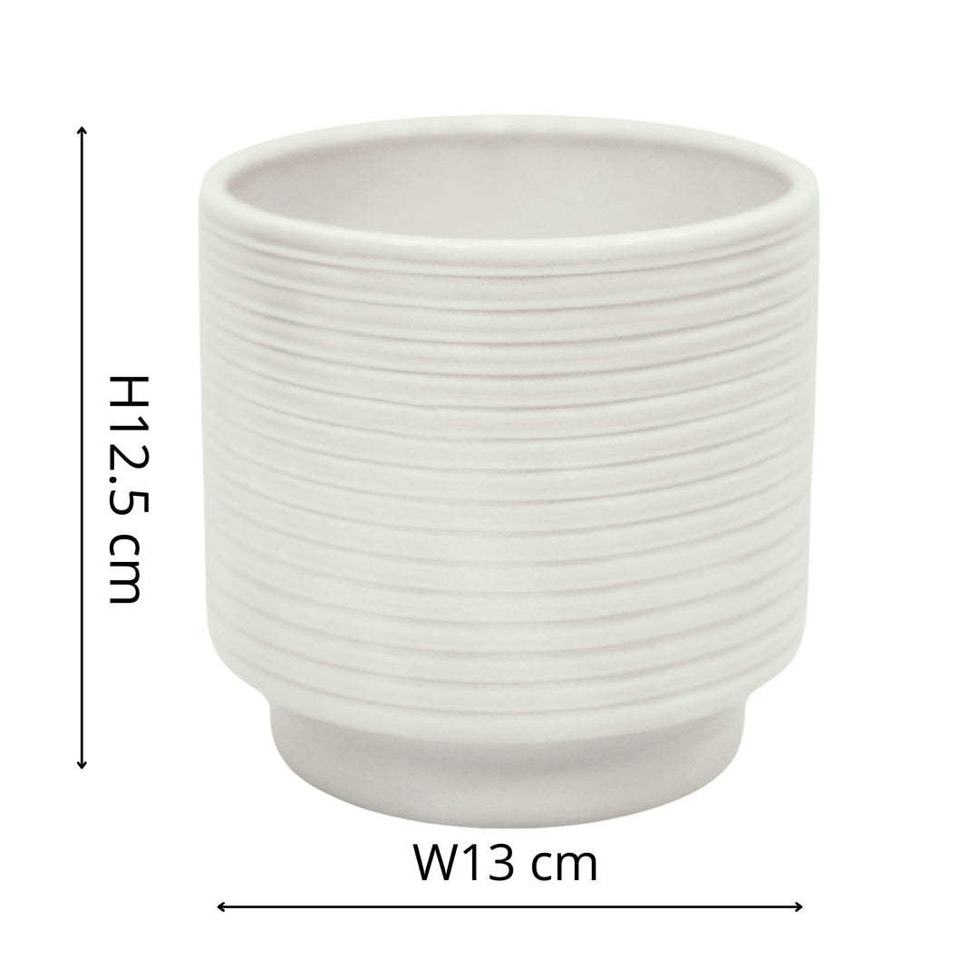 Berlin Cream Ripple Pot Pots & Planters Ivyline