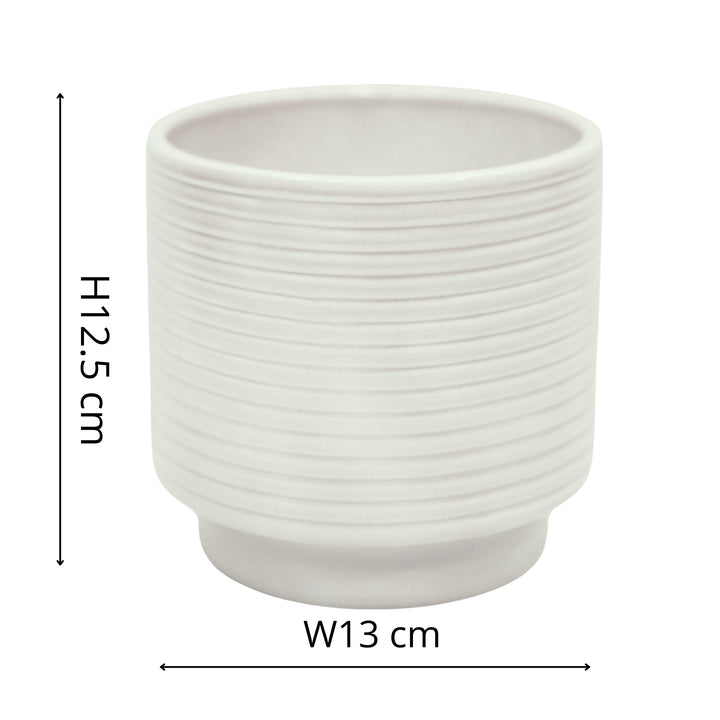 Berlin Cream Ripple Pot Pots & Planters Ivyline