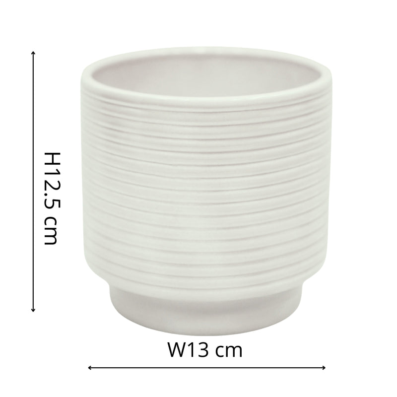 Berlin Cream Ripple Pot Pots & Planters Ivyline