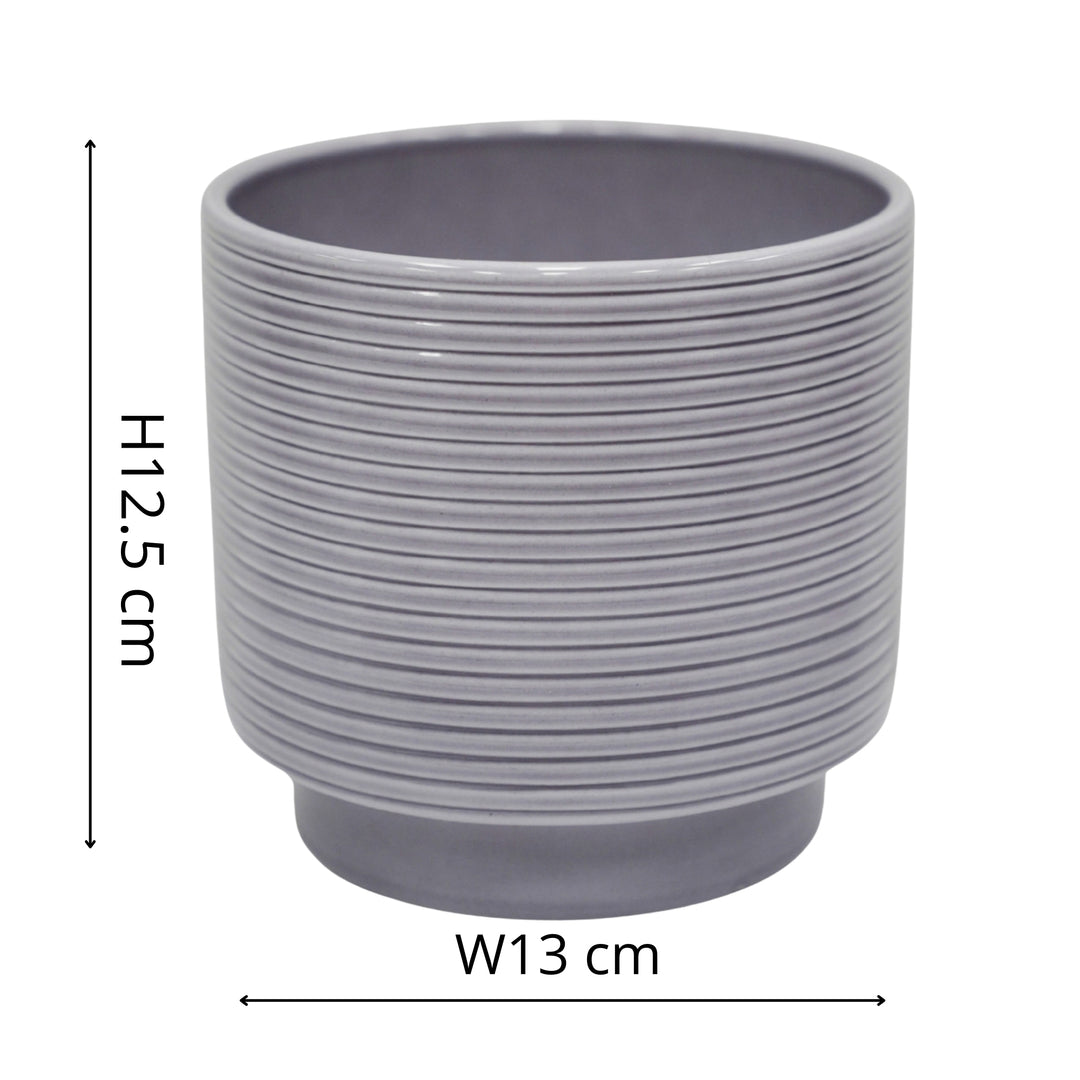 Berlin Grey Ripple Pot Pots & Planters Ivyline