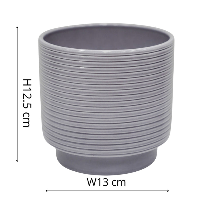 Berlin Grey Ripple Pot Pots & Planters Ivyline