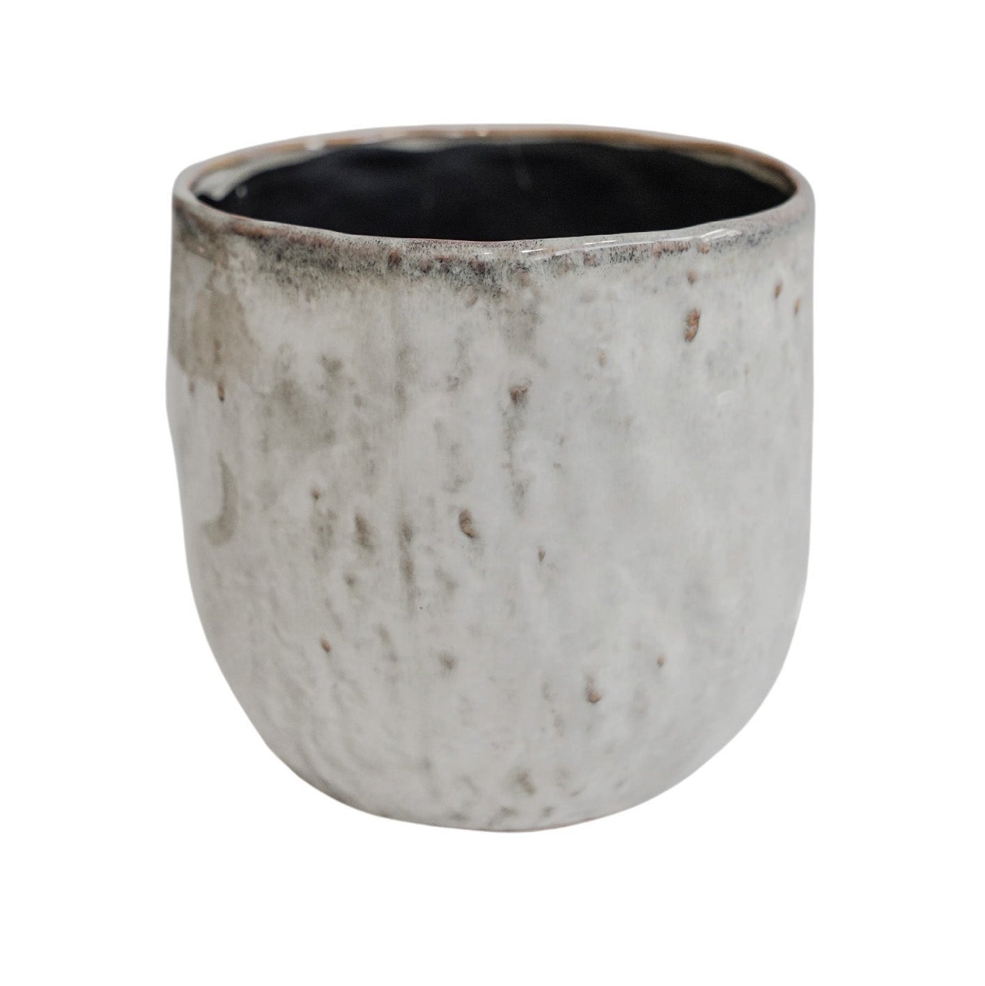 Brooke Rustic Glazed Pot - White | Pots & Planters | GrowTropicals.com