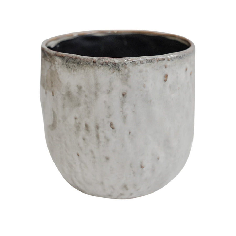 Brooke Rustic Glazed Pot - White Pots & Planters Ivyline